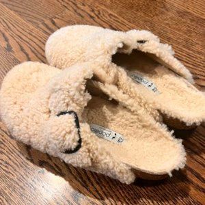 Sz 38 Birkenstock Papillio Boston Shearling Clogs (worn once)